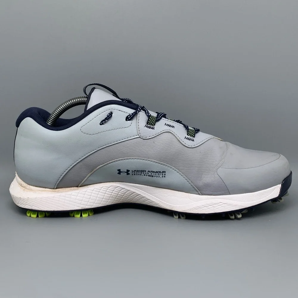 Under Armour Charged Draw 2‎ Gray Golf Cleats 3026398-101 Men's Sz 11